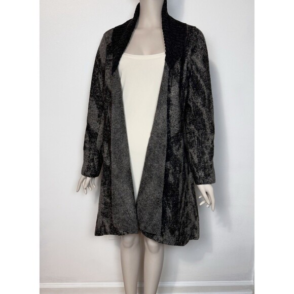 Anntarah Peru Alpaca Women's Open Front Cardigan Sweater Jacket Grey Size S - Picture 4 of 16